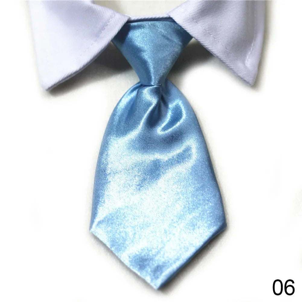 Pet Bow Tie Collar Tuxedo - Formal Necktie for Dogs & Cats, Small & Medium (32cm/12.6in, 40cm/15.75in) - 12 Colors