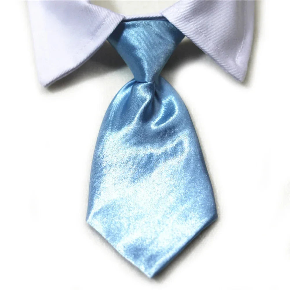 Pet Bow Tie Collar Tuxedo - Formal Necktie for Dogs & Cats, Small & Medium (32cm/12.6in, 40cm/15.75in) - 12 Colors
